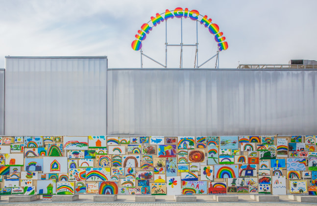 Installation view of sculpture by Ugo Rondinone