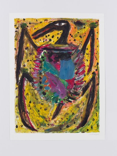 Josh Smith Untitled 2019 Monotype on Somerset paper Unique Sheet 91.5 x 68.5 cm / 36 x 27 in Frame 101.5 x 76.5 x 3.5 cm / 40 x 30 1/8 x 1 3/8 in