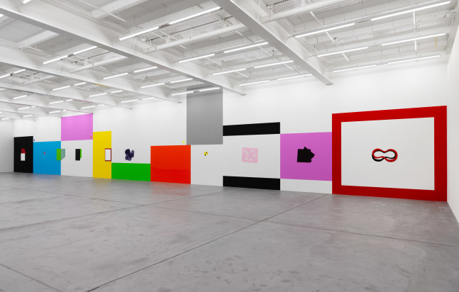 Installation view of Gerwald Rockenschaub wall painting installations and wall works