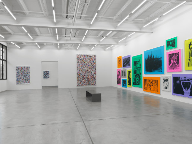 Installation view of Steven Shearer printed works exhibition