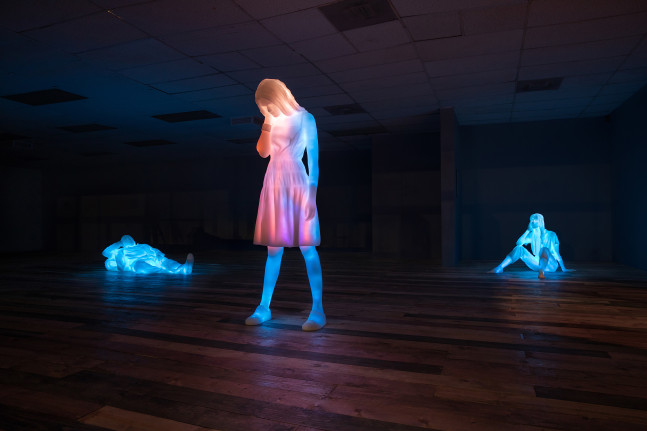 Installation view of Works by Doug Aitken