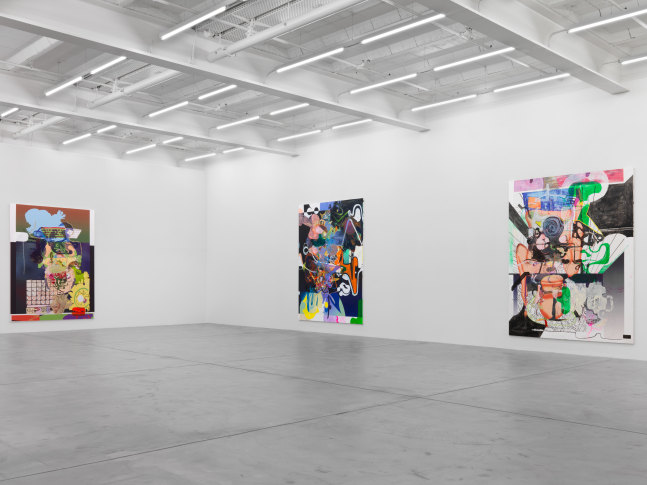 Installation view of Michael Williams paintings exhibition