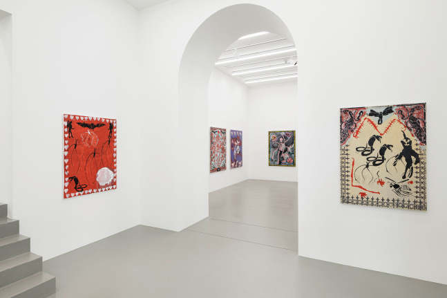 Installation view, Josh Smith, Studio News, Galerie Eva Presenhuber, Vienna, 2024