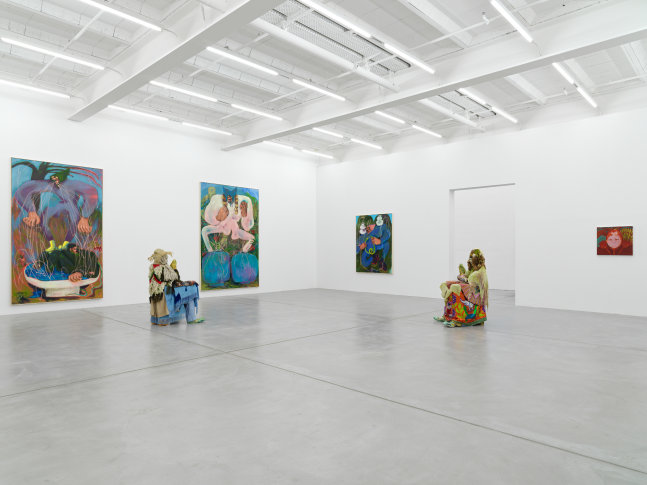 Installation view of works by various artists