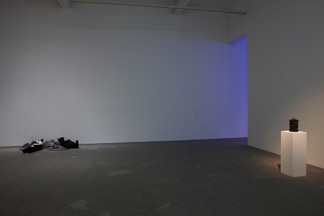 Installation view of sculptures by Peter Fischli and David Weiss