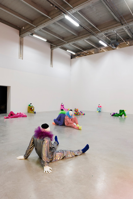Installation view of sculptures by Ugo Rondinone