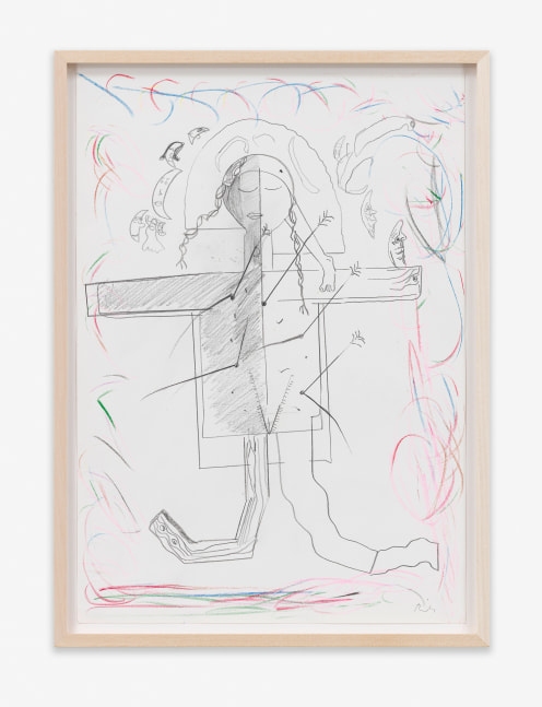 Untitled

2025

Pencil, colored pencil on paper

Sheet 42 x 30 x 3.5 cm / 16 1/2 x 11 3/4 x 1 3/8 in

Frame 45.5 x 33 x 3.5 cm / 17 7/8 x 13 x 1 3/8 in

&amp;copy; Tobias Pils