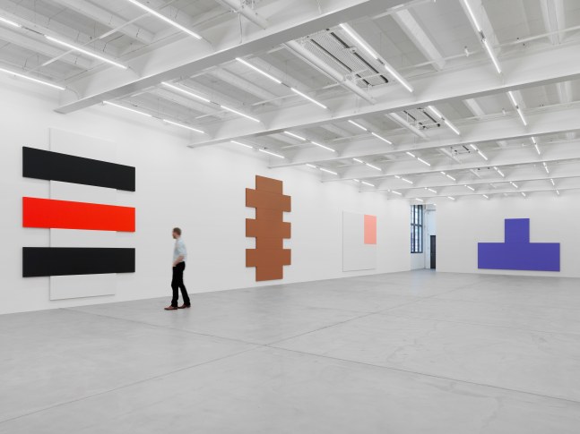 Installation view of Joe Bradley painting exhibition