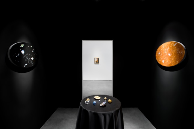 Installation view of works by Karen Kilimnik