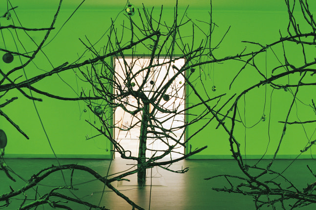 Installation view of sculptures by Ugo Rondinone