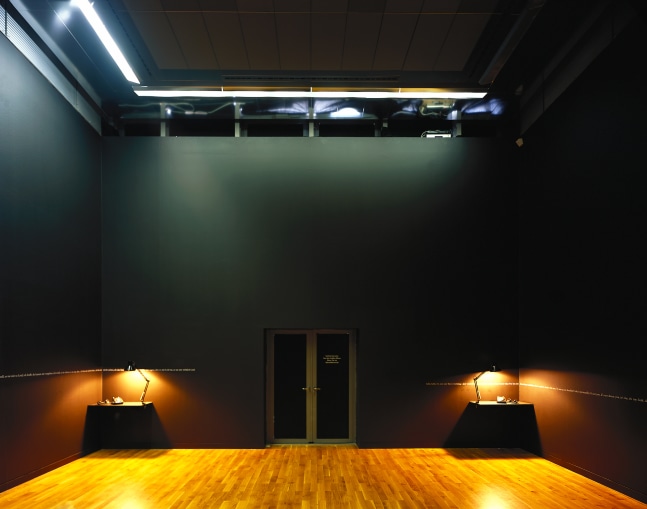 Installation view of works by Douglas Gordon