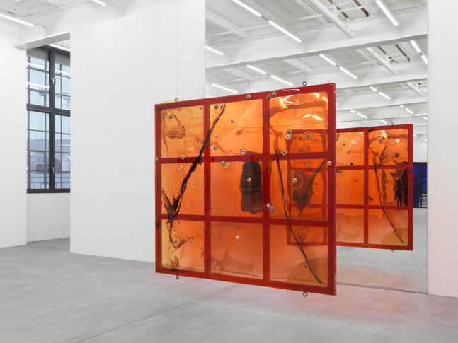 Installation view of works by Alex Hubbard