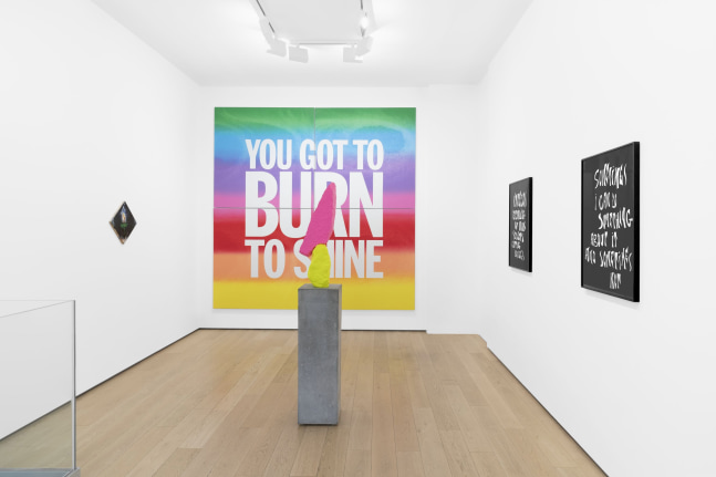 Installation view, Merci! John Giorno, Almine Rech, Paris, 2025