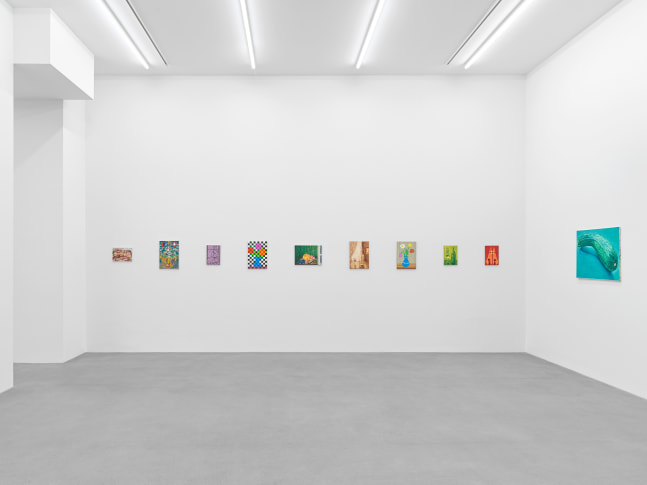 Installation view, Jean-Fr&amp;eacute;d&amp;eacute;ric Schnyder, &amp;OElig;L AUF LEINWAND, Galerie Eva Presenhuber, Waldmannstrasse, Zurich, 2024