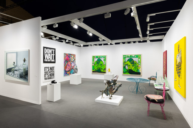 installation view of works by various artists