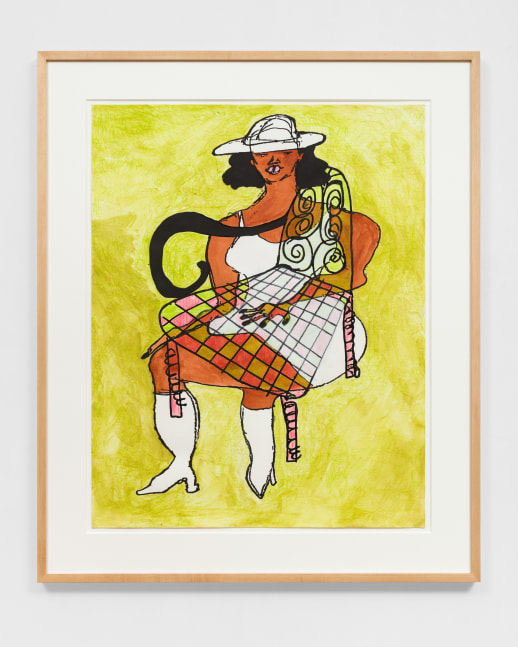 Lady in White on Wide Base Lounge #2

2021

Colored pencil, acrylic paint, gouache, charcoal, graphite on archival inkjet print

Unique

Sheet 91.5 x 72.5 cm / 36 x 28 1/2 in

Frame 114.5 x 95.5 cm / 45 x 37 1/2 in

SELF 50166