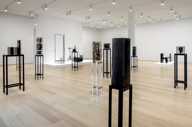 Installation view of sculptures by Matthew Angelo Harrison