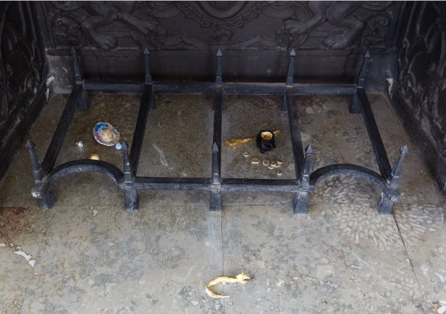 Installation view of sculpture add ons by Karen Kilimnik