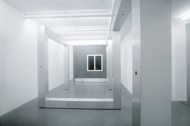 Installation view of sculptures by Ugo Rondinone