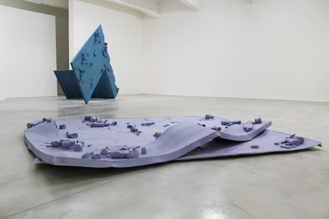 Installation view of sculptures by Alex Hubbard