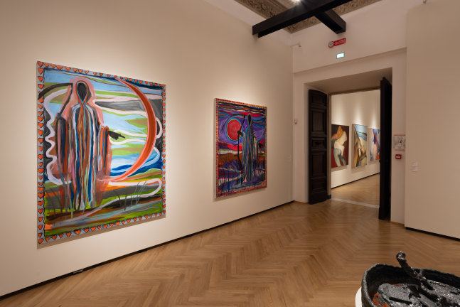 Installation view, Josh Smith, Day for Night: New American Realism, A&amp;iuml;shti Foundation, Palazzo Barberini, Rome, 2024