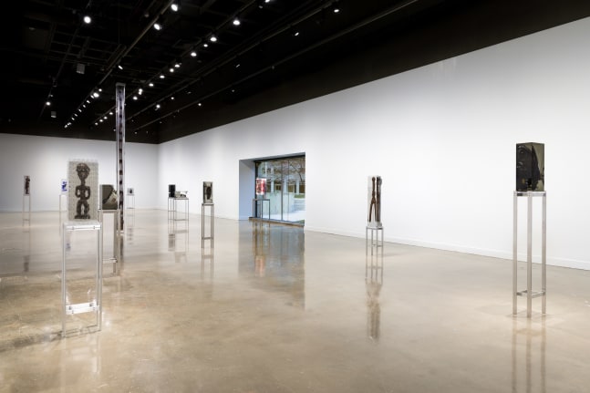 Installation view of sculptures by Matthew Angelo Harrison