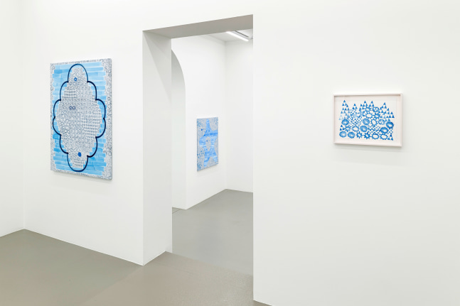 Installation view, Amy Feldman, Good Fortune, Galerie Eva Presenhuber, Vienna, 2025