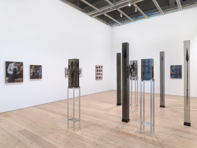 Installation view of sculptures by Matthew Angelo Harrison