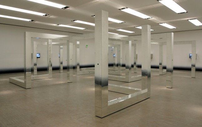 Installation view of sculptures by Ugo Rondinone