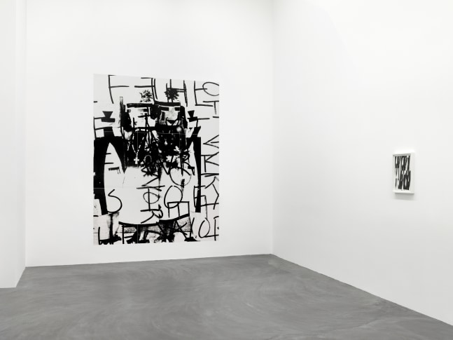 Installation view of Adam Pendleton wall-based works