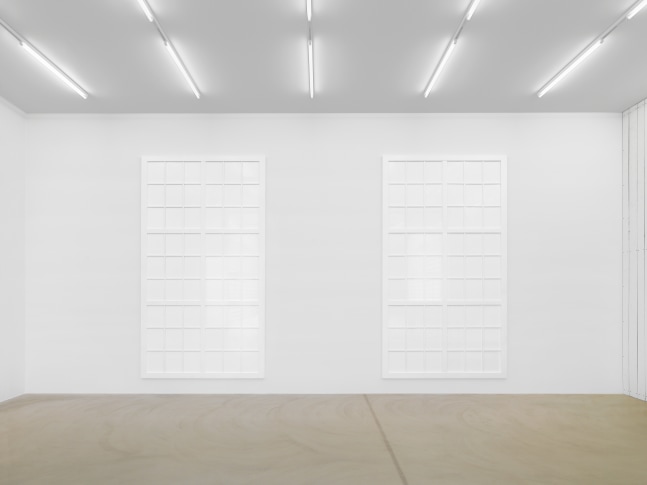 Installation view of sculptures by Ugo Rondinone