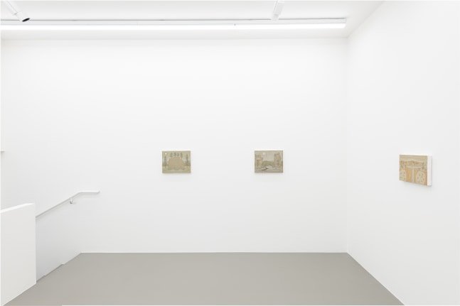 installation view of paintings and drawings by John Dilg