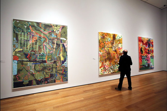 Installation view of works by Michael Williams