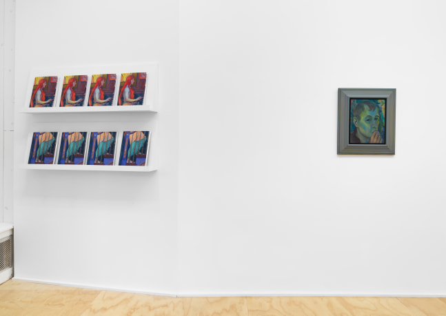 Installation view of Steven Shearer paintings and drawings exhibition