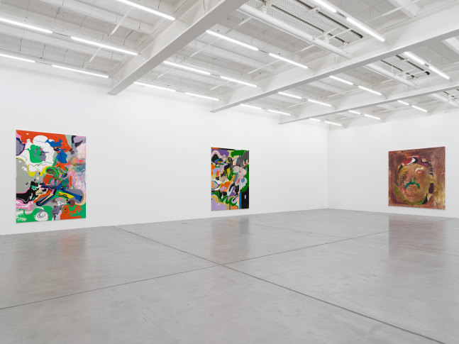 Installation view of Michael Williams paintings exhibition
