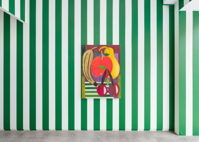 Installation view, Shara Hughes Austin Eddy, Roots n&amp;#39; Fruits, Galerie Eva Presenhuber x P21, Seoul, 2025