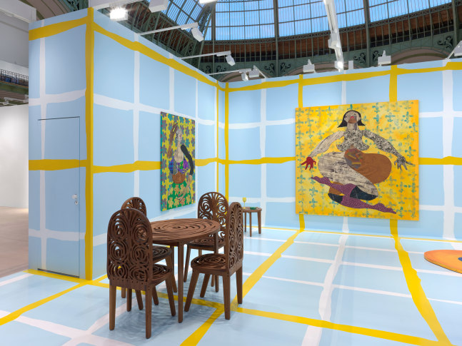 Installation view, Tschabalala Self, My House, Galerie Eva Presenhuber, Art Basel Paris, 2024