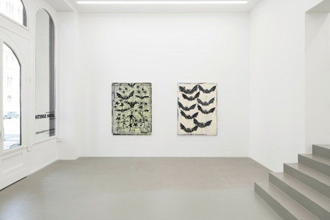 Installation view, Josh Smith, Studio News, Galerie Eva Presenhuber, Vienna, 2024