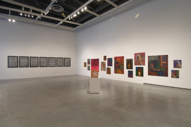 Installation view of works by Steven Shearer