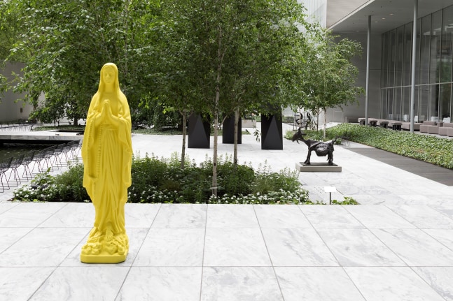 Installation view of sculptures by Peter Fischli and David Weiss