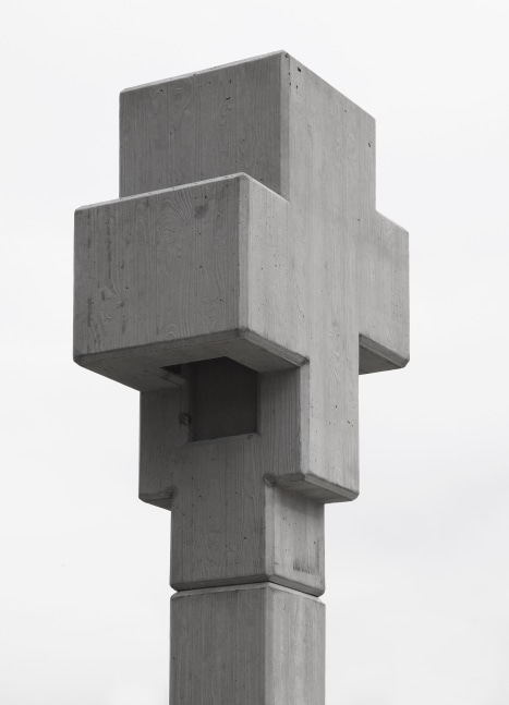 Installation view of sculpture by Valentin Carron