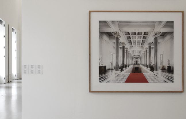 Installation view of photographs by Candida Höfer