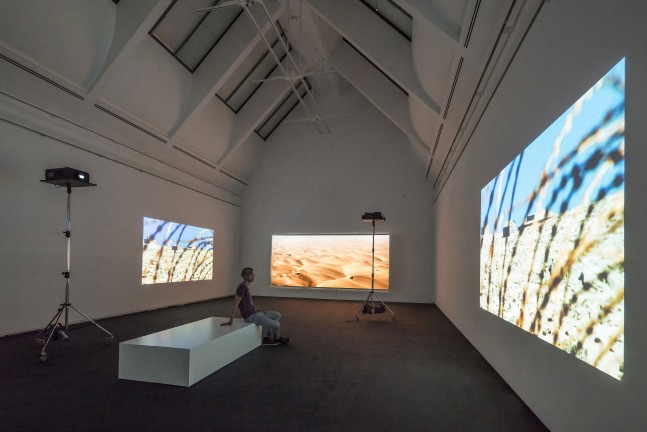 Installation view of Works by Doug Aitken