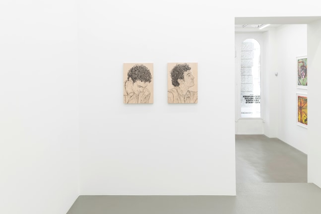 Installation view, Zeichnungen und Drucke / Drawings and Prints, Galerie Eva Presenhuber, Vienna, 2025