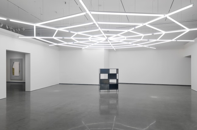 Installation view of sculptures by Martin Boyce