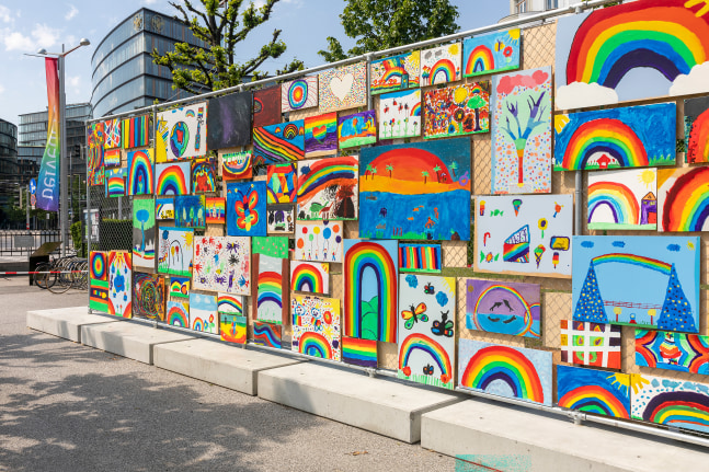 Installation view of work by Ugo Rondinone