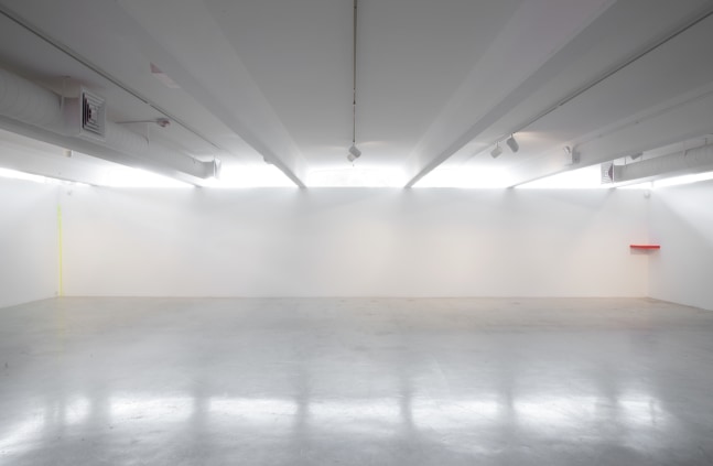 Installation view of wall works by Gerwald Rockenschaub