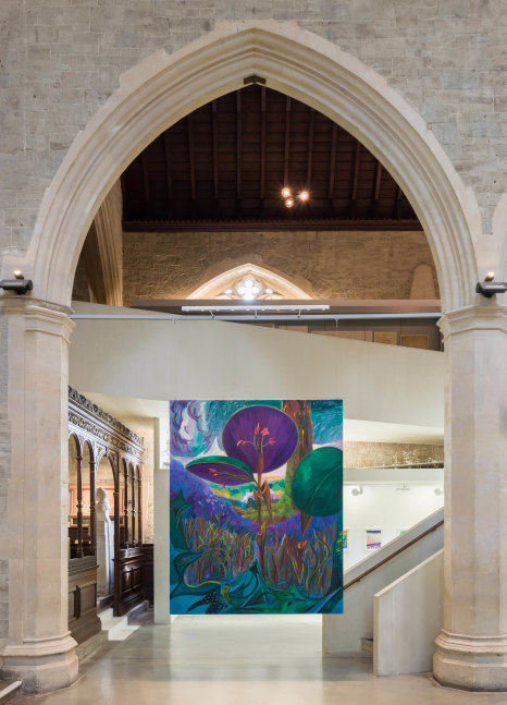 Installation view of Paintings by Shara Hughes