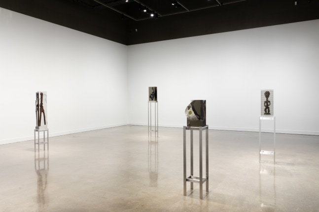 Installation view of sculptures by Matthew Angelo Harrison