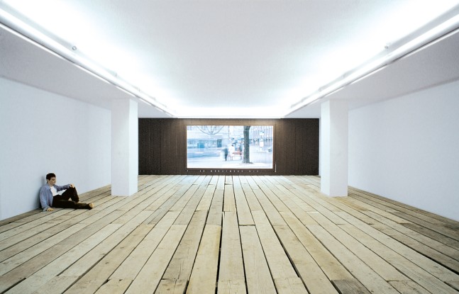 Installation view of sculpture by Ugo Rondinone